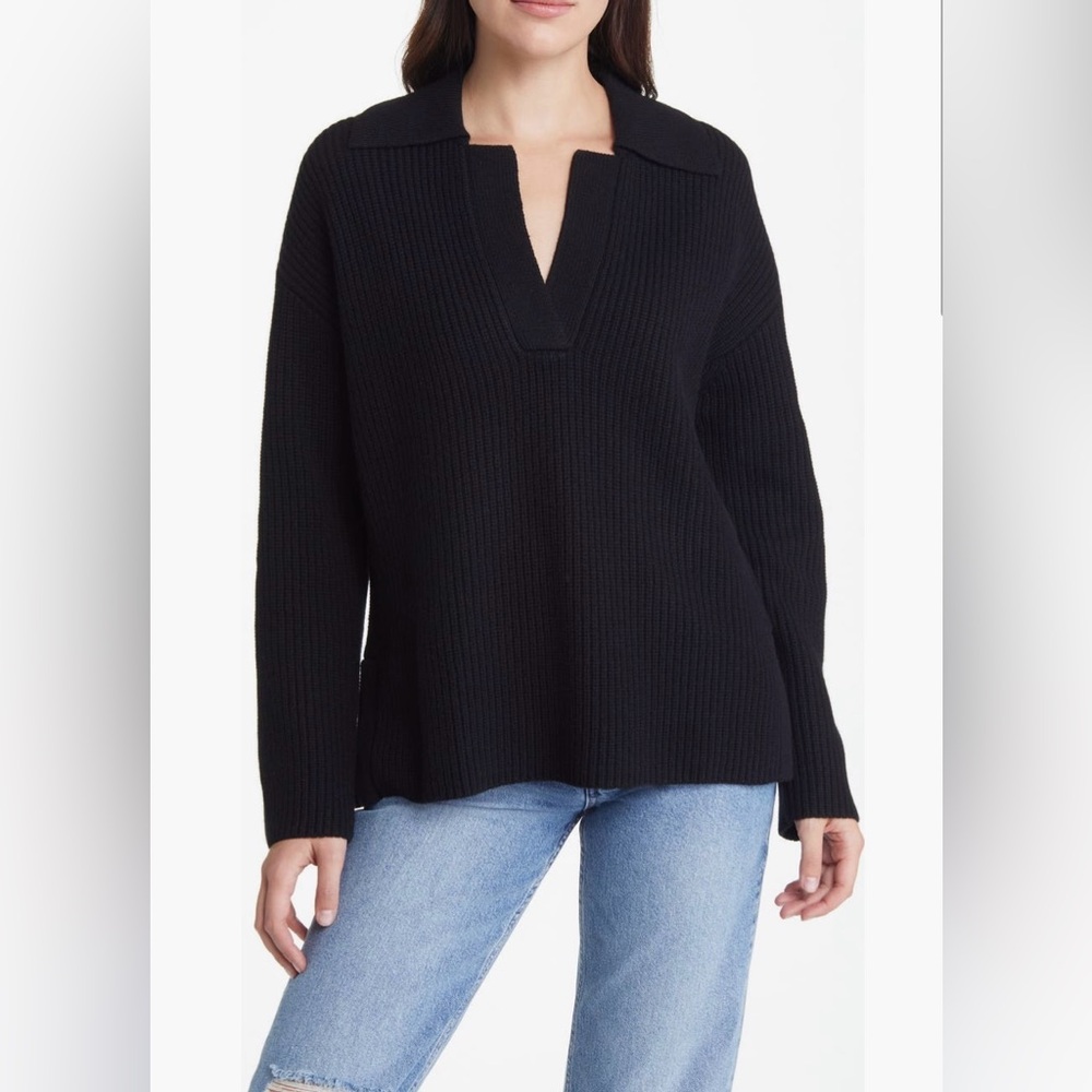 Rails Black V-Neck Sweater NWT